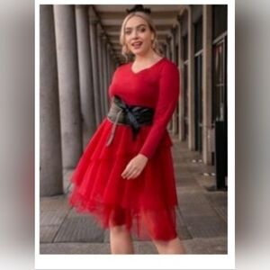 Red Tulle Dress NWOT